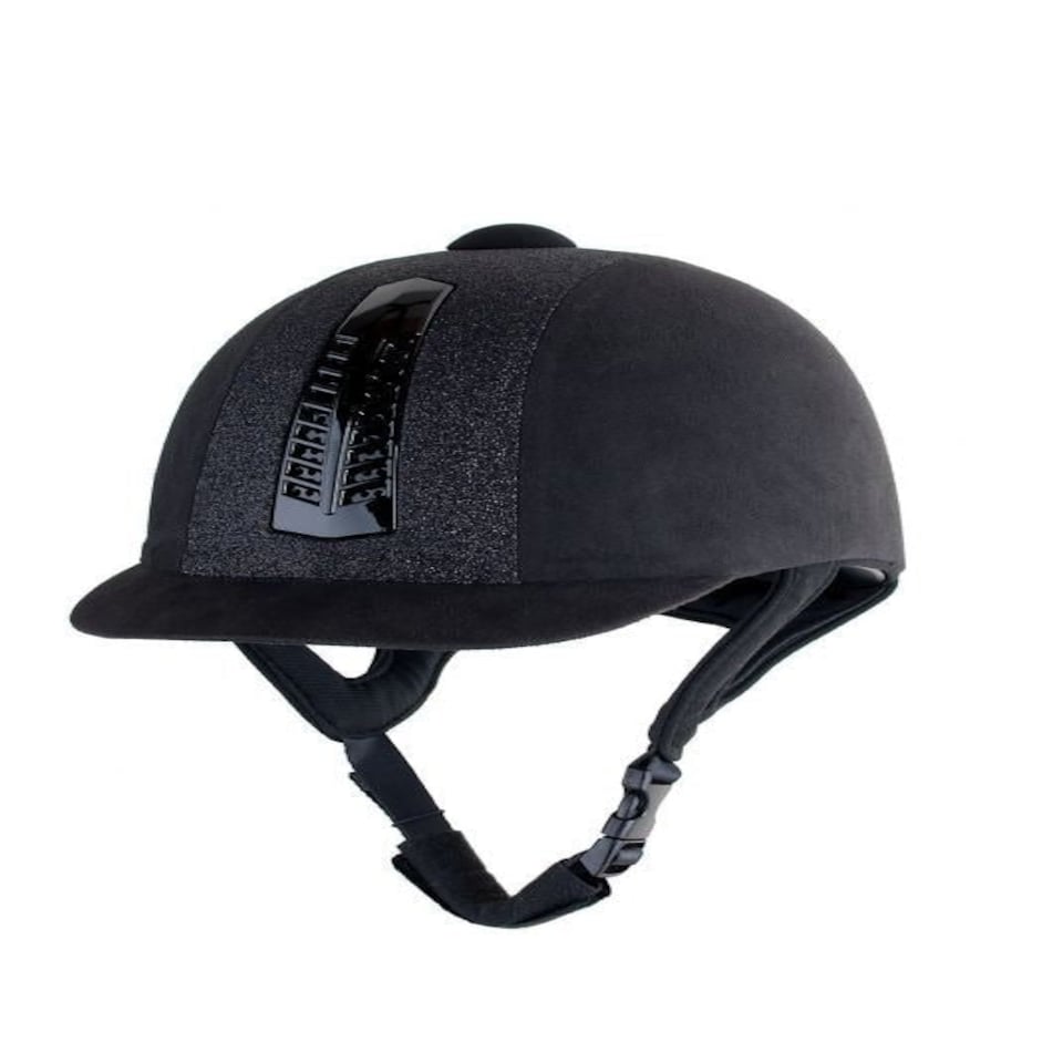 image 1 of Rhinegold Glitter Pro Riding Hat Black | Colour: Black
Size: 58cm/7.1/8