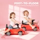 image 8 of HOMCOM Ride on Car Baby Toddler Walker Foot to Floor Sliding Car Slider with Horn Music Working Lights Storage for 1.5 - 3 Years Old, Red