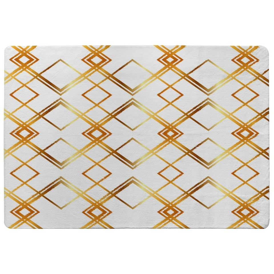 image 1 of Geometric Golden Pattern (Rug) Gold | Large: 140x200cm