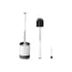 image 1 of Nicoman Round White Toilet Brush & Holder With Silicone Head
