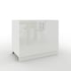 image 1 of JD Greta Adjustable Legs Kitchen Sink Unit 1000mm Cabinet With Doors - White Gloss
