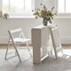image 3 of Premium Gatan 80cm Small Gateleg Dining Table with 2 Chairs - White