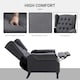 image 5 of HOMCOM Manual Recliner Armchair w/ Retractable Footrest Dark Grey