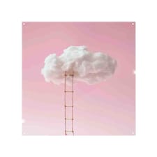 Ladder To the Cotton Clouds Splash Back | White