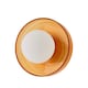 image 1 of ValueLights Newbury Amber Glass IP44 Flush Wall Light | Orange
