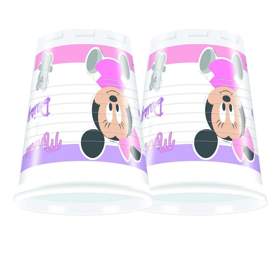 image 1 of Disney Minnie Mouse Party Cup (Pack of 8) - White/Pink/Purple - One Size