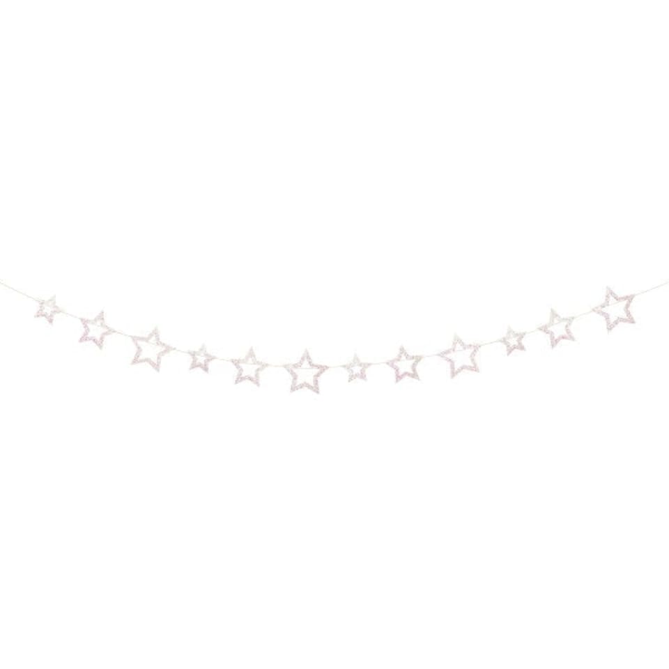 image 1 of 6ft Iridescent Diecut Star Garland