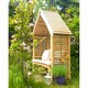 image 2 of Wooden Garden Bench 2 Seater Seated Arbour Outdoor Seat Slatted Sides
