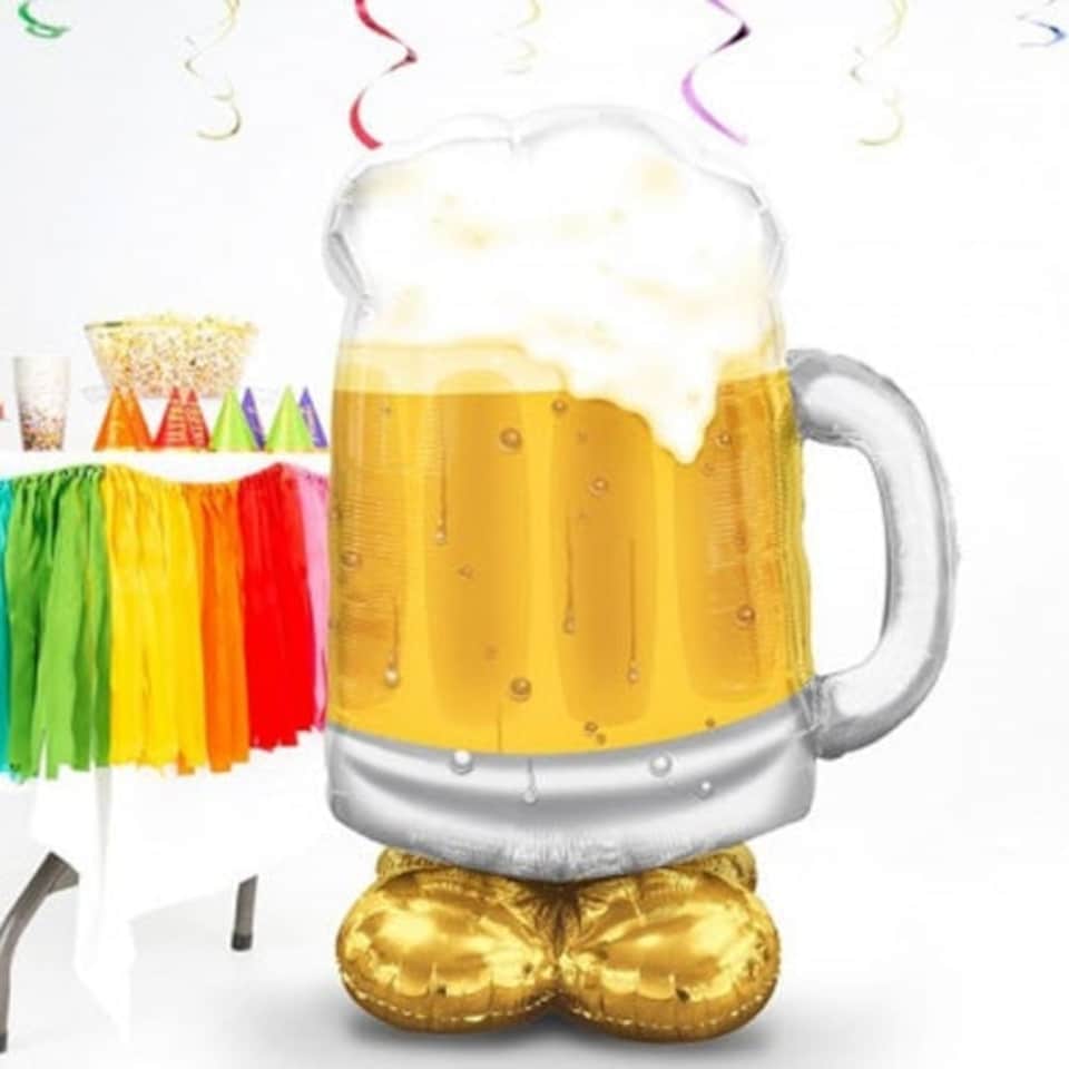 image 1 of Big Beer Mug Airloonz Air Fill Giant Foil Balloon 124cm / 49 in