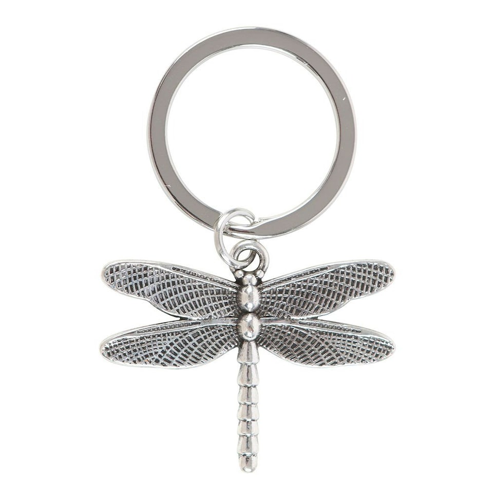 image 1 of Something Different Dragonfly Keyring - Silver - One Size