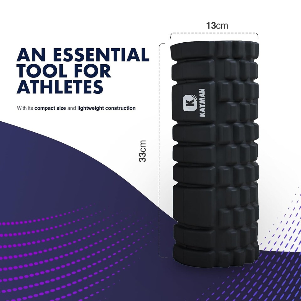 image 1 of Kayman High Density Foam Roller for Deep Tissue Muscle Recovery