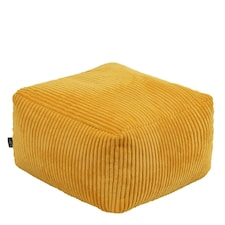 icon Theo Beanbag Footstool Corduroy Ochre Yellow Yellow