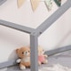 image 6 of Teddy Kids Childrens Grey Wooden House Treehouse Single Bed Frame (Single) | Grey | Grey | Single