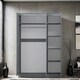 image 9 of FWStyle Stora 3 Door Wardrobe - Matt Dark Grey Grey