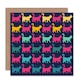 image 1 of Cats Coloured Pattern Strut Art Blank Just to Say Card
