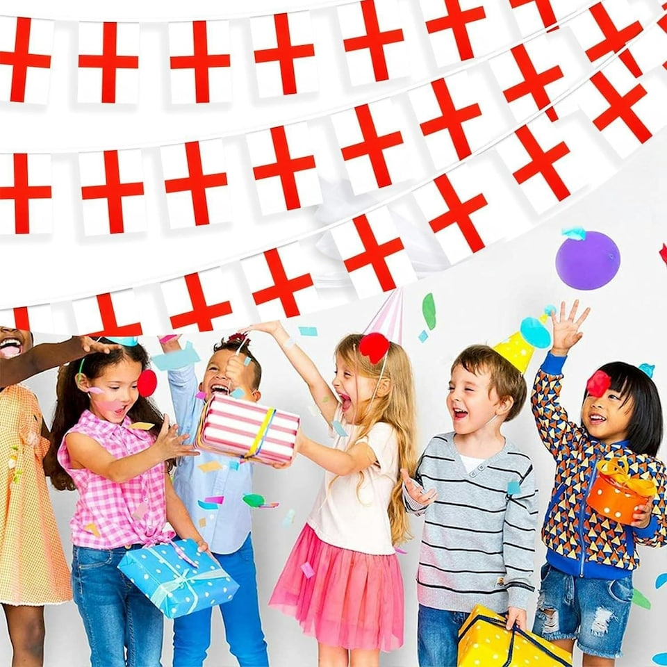 image 1 of St. George Bunting (10m, 30 Flags) Multi