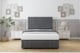 image 2 of Sloomy Kingsley Armour Coniston Divan Bed Base No Drawers With 26 Inch Strutted Headboard & 12 Inch Matching Footboard | Grey | Armour | Small Single | 1