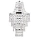 image 1 of Chrome Tiered Chandelier Style Light Shade | Clear | Chrome | Medium | 1