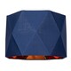 image 1 of Navy Blue Cotton 12 Geometric Shade with Brushed Copper Metal Effect Lining | Blue