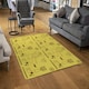 image 2 of Pattern of Egyptian hieroglyphics (Rug) Yellow | XL: 160x230cm