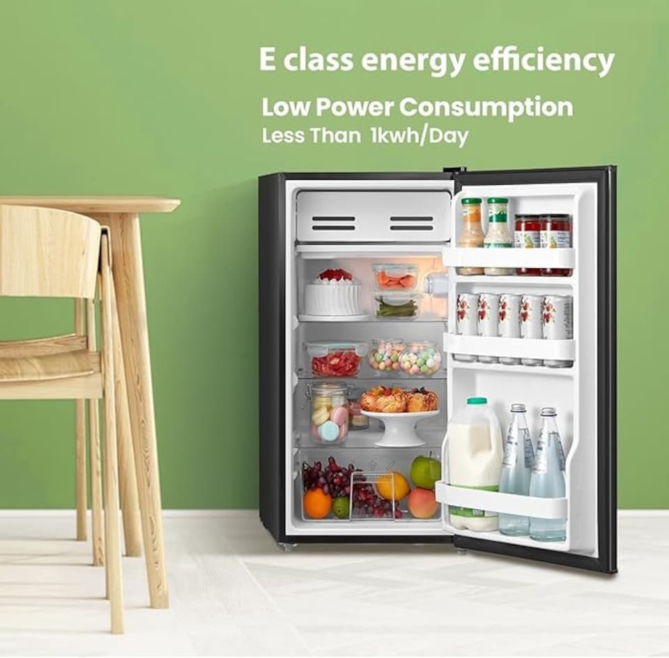 image 1 of Comfee 93 L Small Fridge with Cooler Box, Black