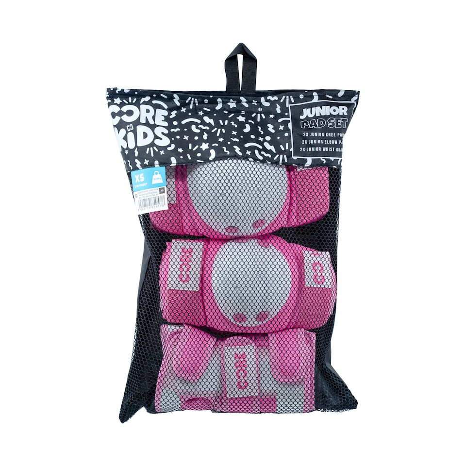 image 1 of CORE Kids Junior Triple Pad Set (Knee/Elbow/Wrist) + Carry Bag