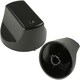 image 4 of SPARES2GO Black Control Knob Switch for Hotpoint Hot-Ari DH53K DH53KS DH93CK MH99.1 SH31K SH33K SH33KS Oven Cooker (Pack of 3)