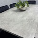 image 5 of Grey Dining Table with Hairpin Legs, Bench & 4 Black Velvet Chairs Set for Kitchen & Dining Room Grey