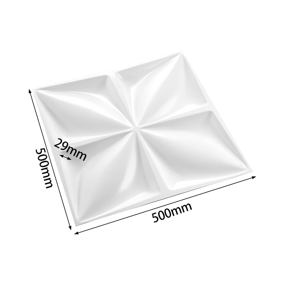 image 1 of Living and Home 12-Pack Textured 3D PVC Wall Panels