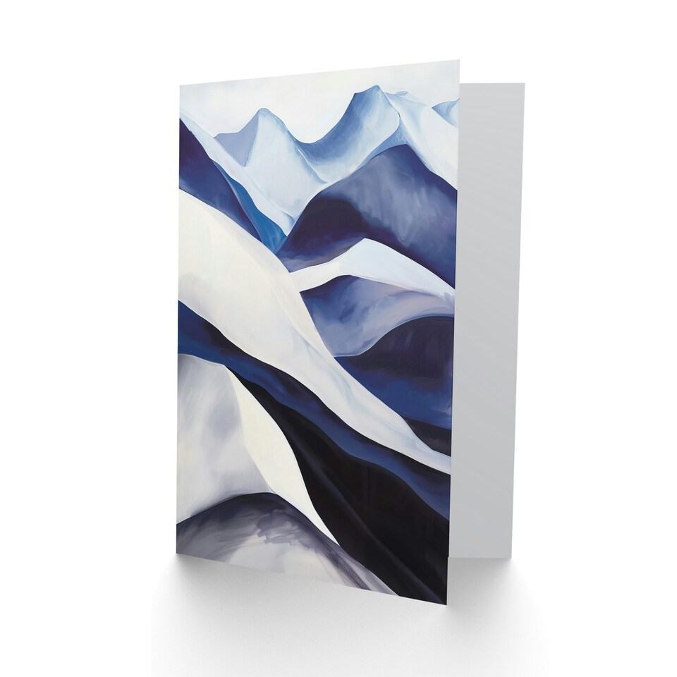 image 1 of Snowy Mountains Simple Calm Landscape Him Her Birthday Card