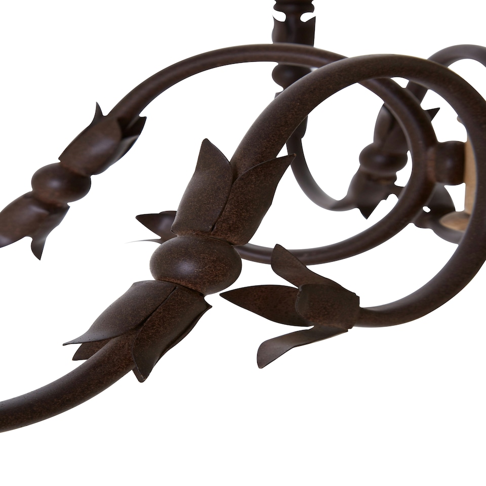 image 1 of Interiors by Premier 6 Arm Chandelier Brown