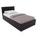 image 10 of Vida Designs Lisbon Single Ottoman Faux Leather Bed, Brown & Gel Memory Foam Pocket Spring Mattress, Single