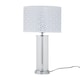 image 2 of Set of 2 Aura - Chrome Table Lamps with White Cut Out Shades Chrome | White