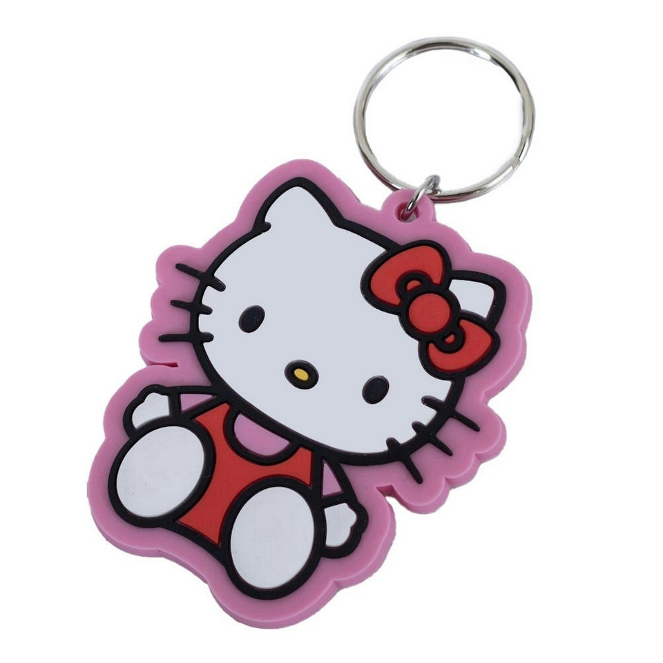 image 1 of Hello Kitty Pose PVC Keyring - Multicoloured - 60mm x 55mm