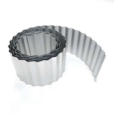 Pack of 10 x 10m Galvanised Wavy Lawn Edging Rolls in Silver Silver