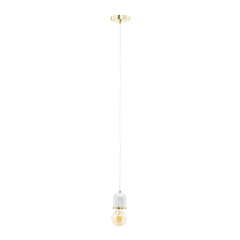 image 1 of BHS Romano Marble E27 Cable Set with 95mm Bulb | Gold | Brass | 1