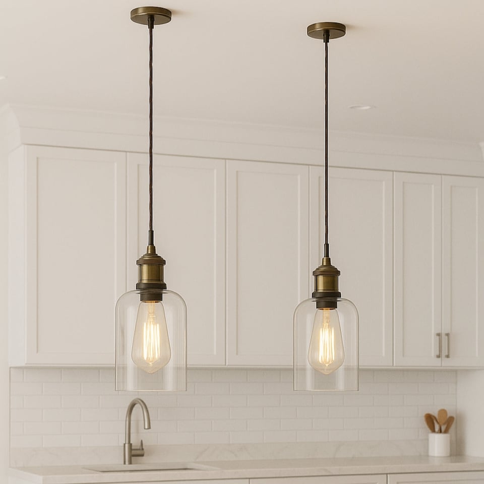 image 1 of CGC Lighting Marinda Clear Glass Cylinder Lampshade