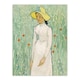 image 1 of Girl in White Floral Portrait Van Gogh Vintage Huge Wall Art Poster Print 24X32"