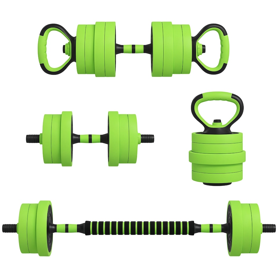 image 1 of SPORTNOW Weight Dumbbells Set, Barbell, Kettlebell, Push Up Stand, 40kg