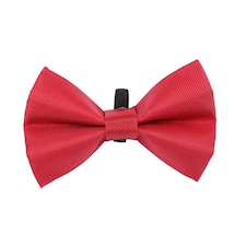 Digby & Fox Plain Dog Bow Tie - Red - S