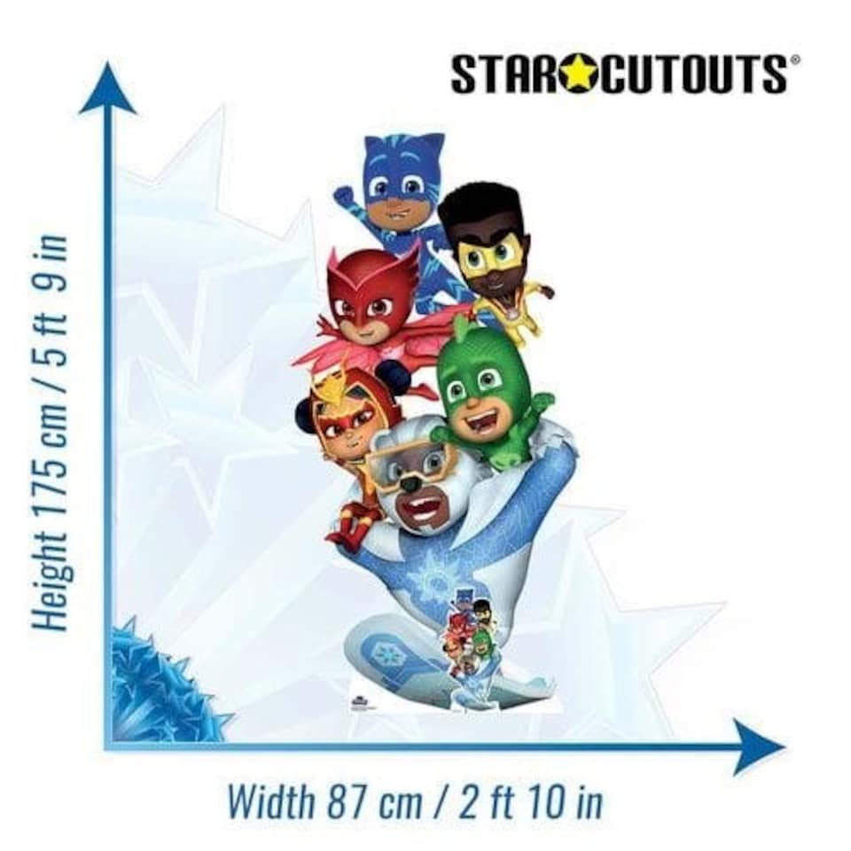 image 1 of PJ Masks Group Shot Lifesize Cardboard Cutout 175cm