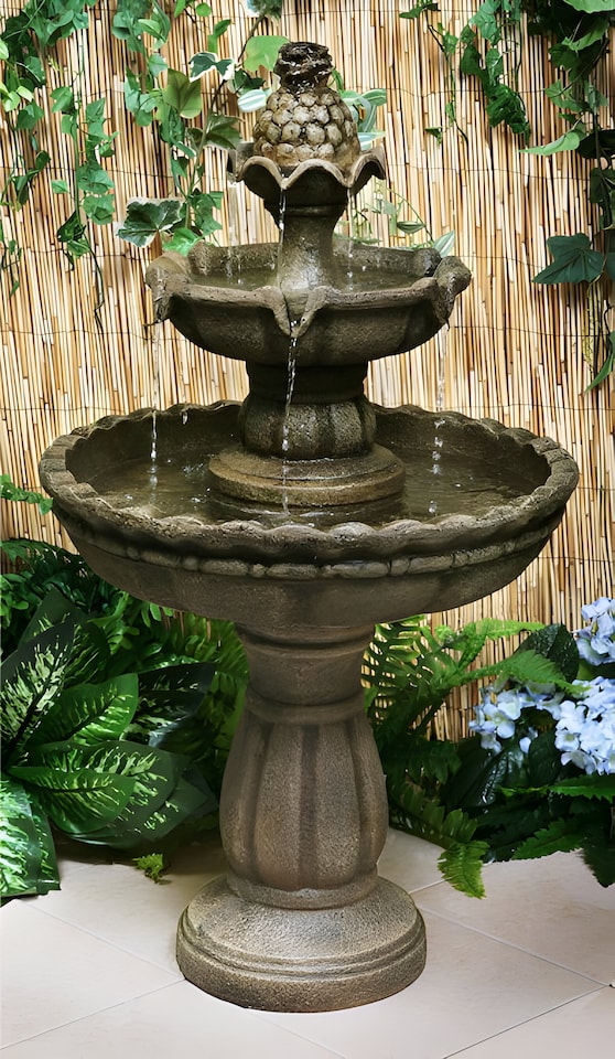 image 1 of Jata 2-Tier Water Fountain 93cm