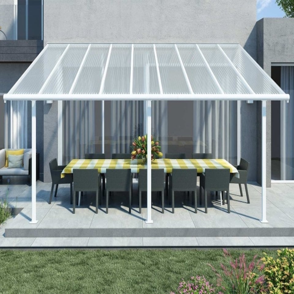 image 1 of Patio Cover Sierra 3X5.46 Clear - Polycarbonate - L555 x W299 x H305 - White | White