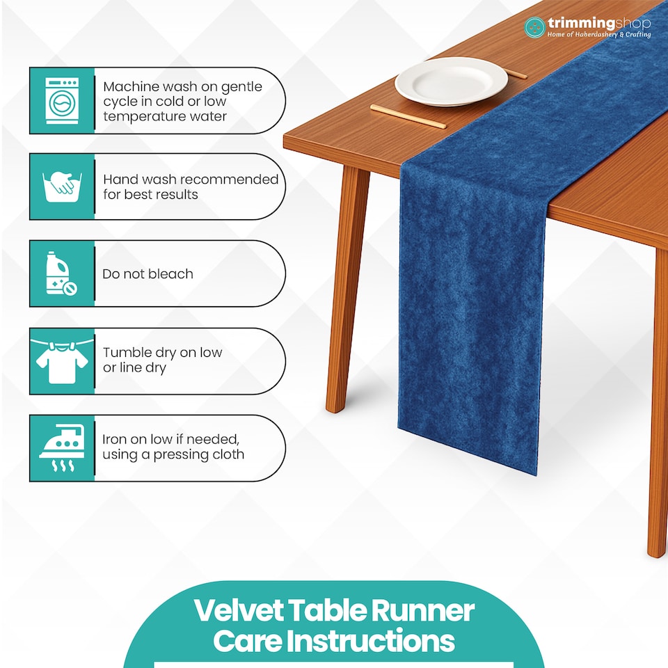 image 1 of Crushed Velvet Table Runner, Glitz Table Runners - 33 x 274cm