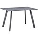 image 1 of HOMCOM Modern Rectangular Dining Table with Metal Legs Indoor, Dark Grey