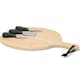 image 7 of Bamboo Wooden Cheese Board Set Fork Knives Kitchen Slate Christmas Present Gift N/A