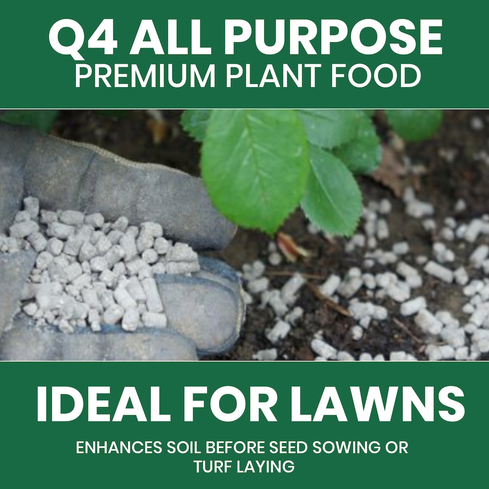 image 1 of Vitax Q4 All Purpose Plant Food Pelleted Fertiliser for Flowers Vegetables Fruit Lawns Garden Feed- 0.9kg Box