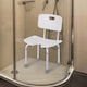 image 2 of HOMCOM Adjustable Aluminum Shower Bath Stool Spa Chair w/ Non-Slip Feet, Handle
