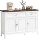 image 1 of HOMCOM Sideboard with Drawers and Adjustable Shelves, White