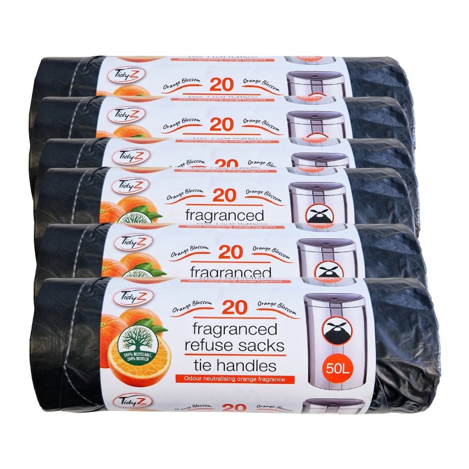 TidyZ Fragranced Refuse Sacks 50L 20 Assorted Pack